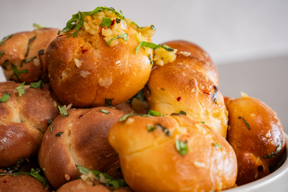 Andy Cooks - Pizza balls with garlic sauce