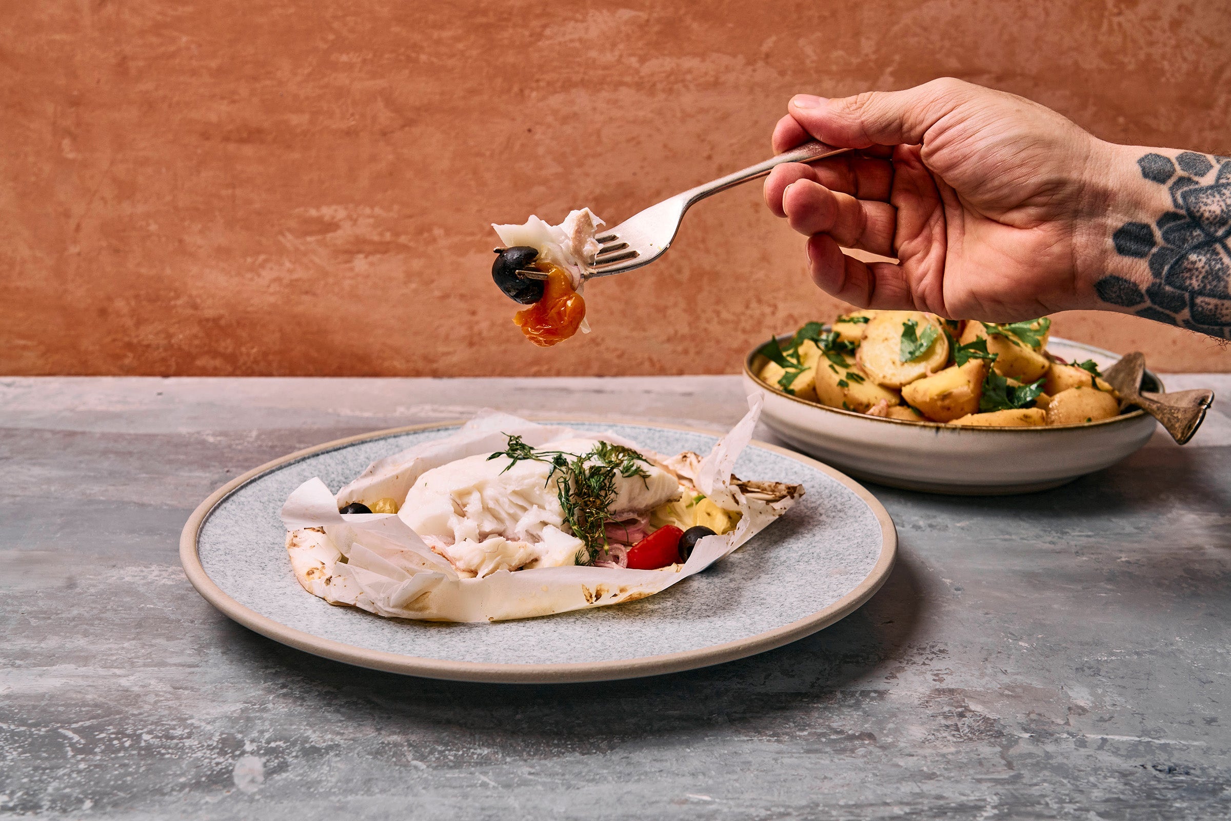 Fish en papillote
&ndash; Andy Cooks