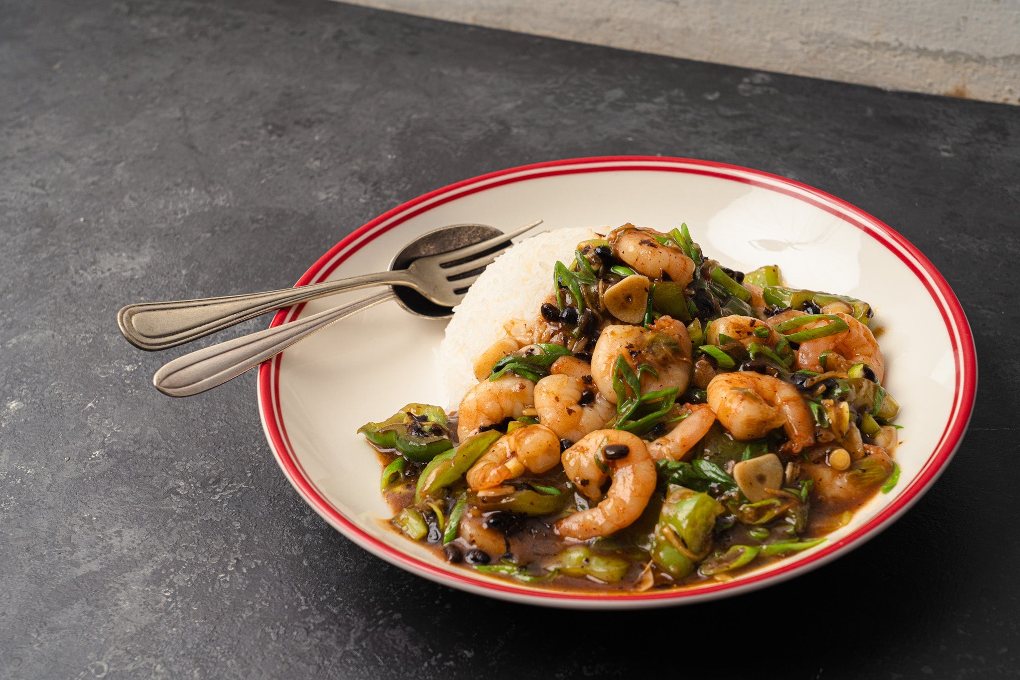 Andy Cooks - Easy Prawn Black Bean Rice