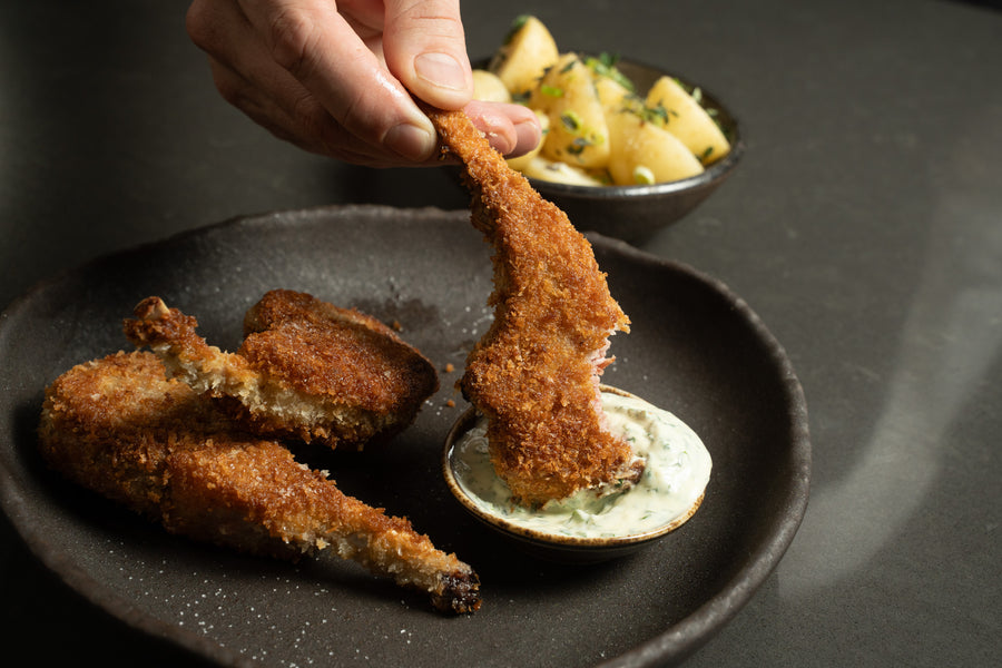 Crumbed lamb cutlets