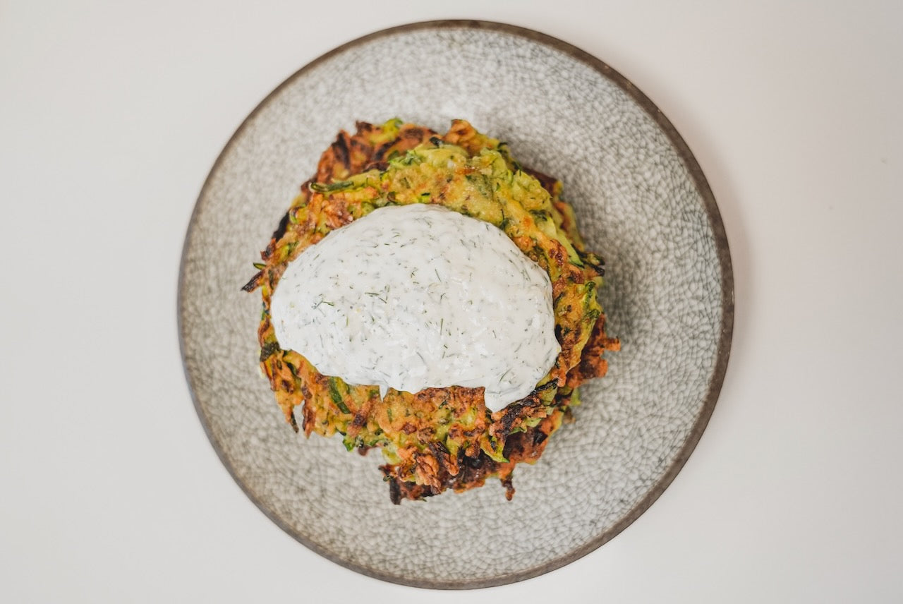 Andy Cooks - Zucchini fritters with dill and dill mayo 