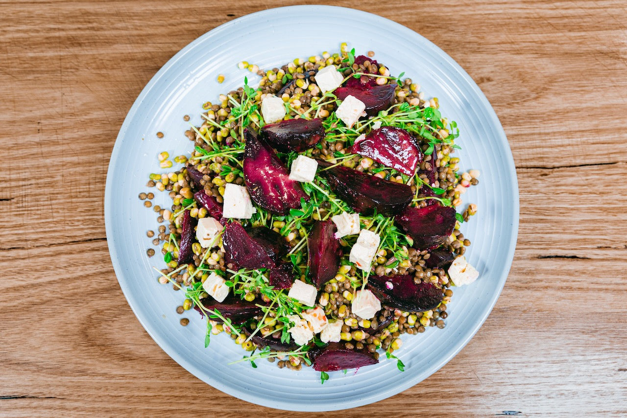 Andy Cooks - Beetroot and puy lentil salad