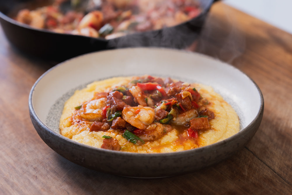 Andy Cooks - Shrimp and grits