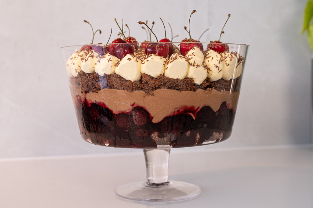 Andy Cooks - Sea salt chocolate cherry trifle