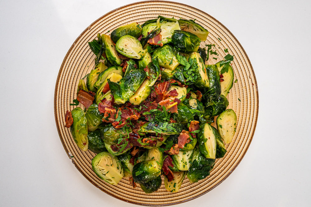 Andy Cooks - Bacon and maple brussels sprouts