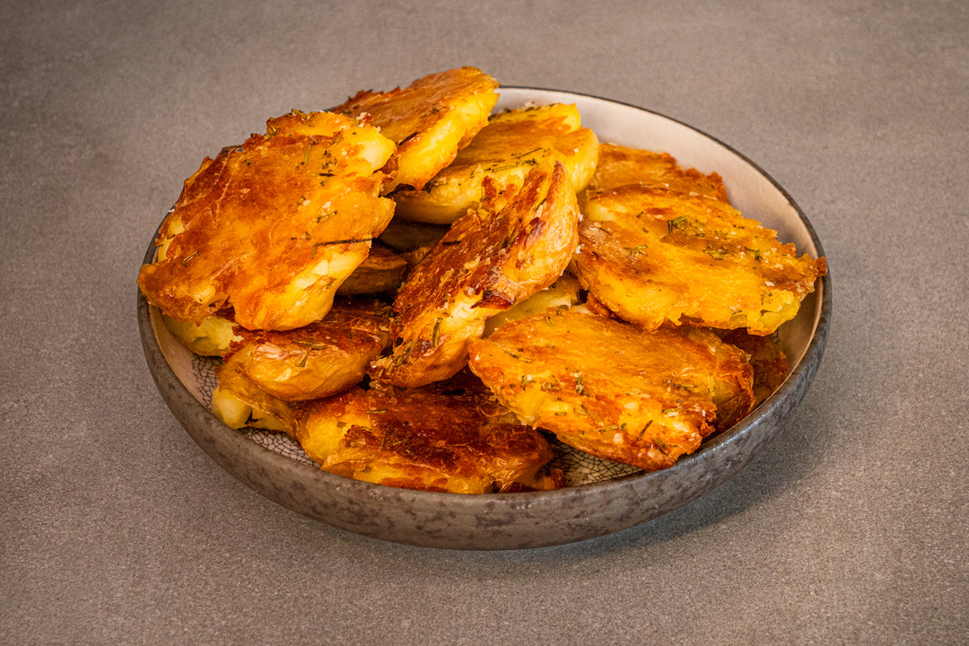 Andy Cooks - Crushed rosemary potatoes