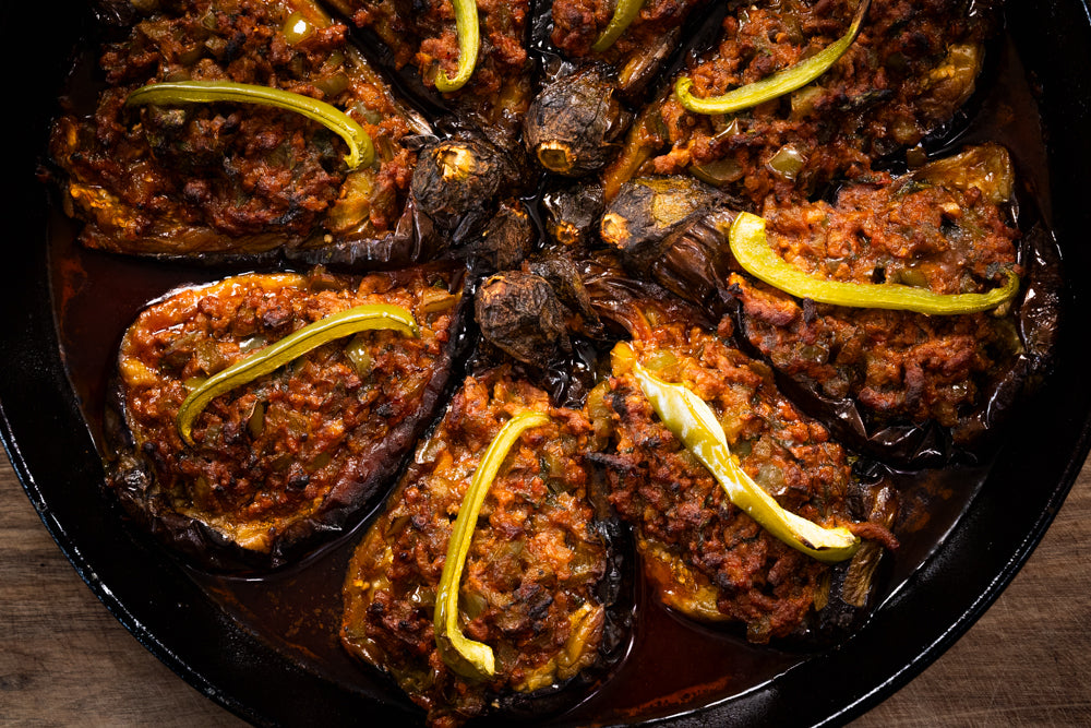 Andy Cooks - Stuffed Eggplants