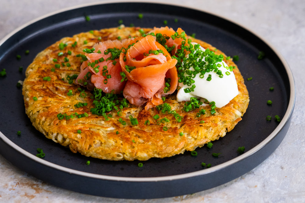 Potato rösti with smoked salmon – Andy Cooks