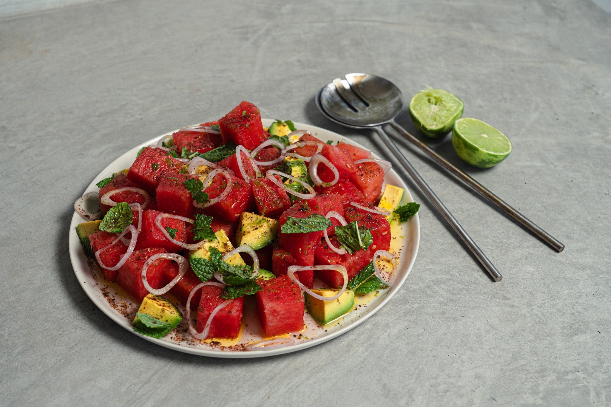 Andy Cooks - Fresh Watermelon Mint Summer Salad