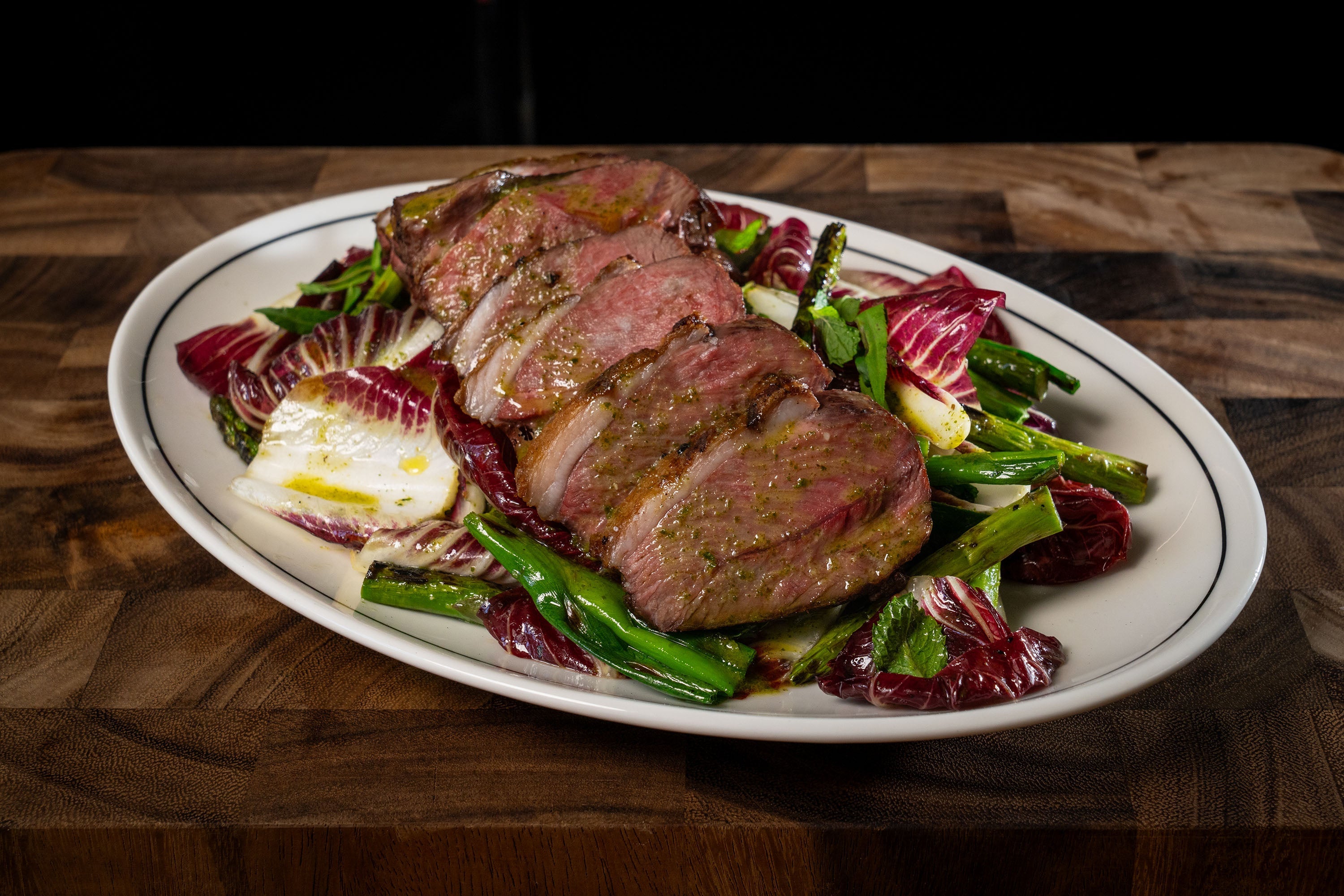 Andy Cooks - Grilled Greens and BBQ Lamb Recipe