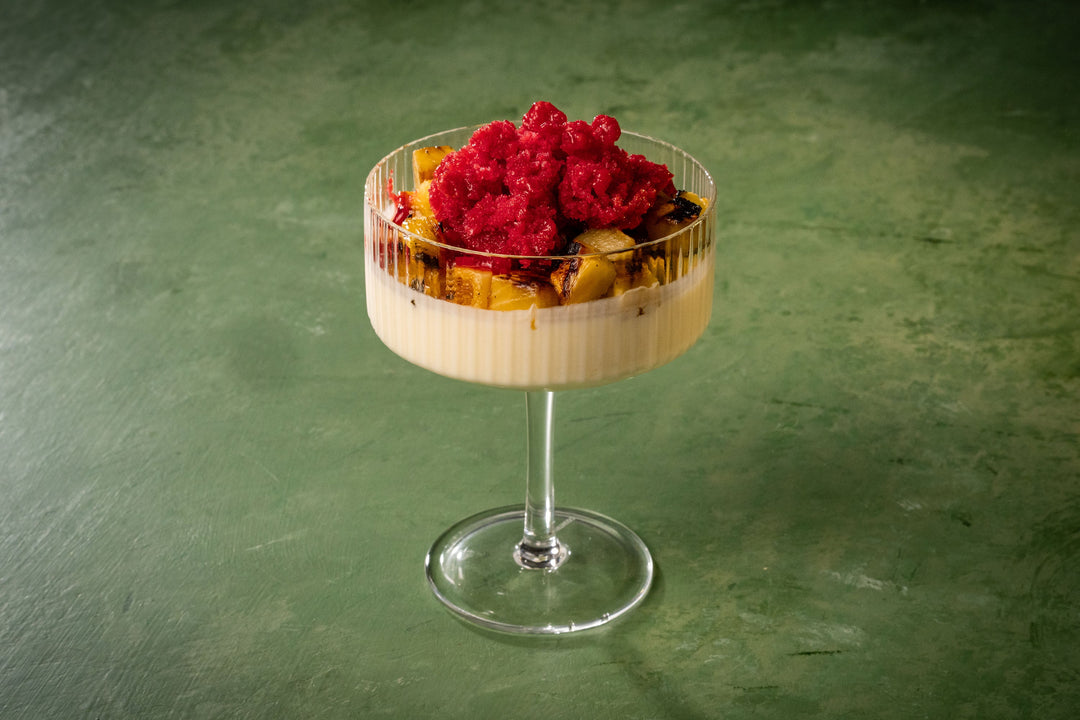 Andy Cooks - Lemon Custard Posset with Raspberry Granita