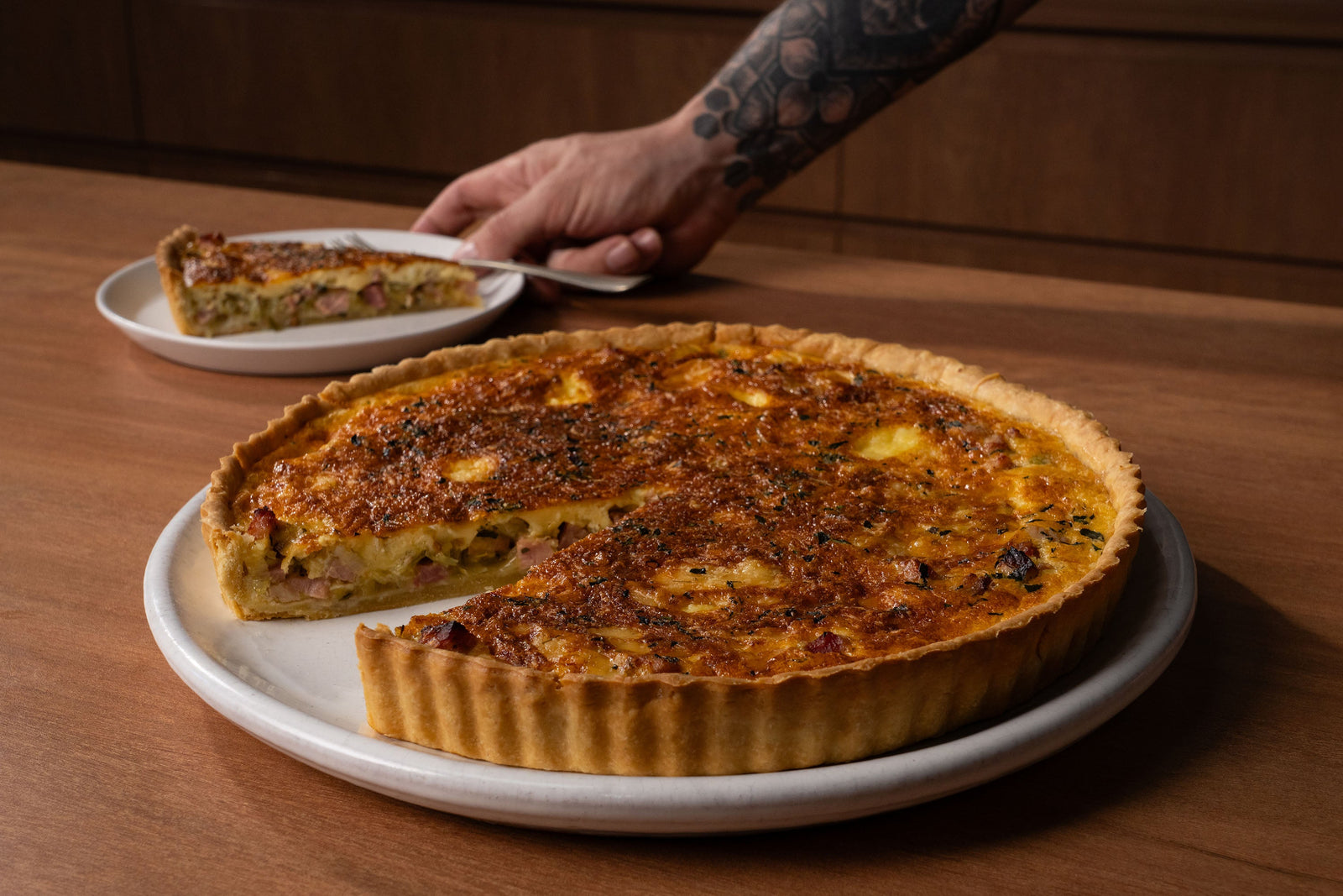 Andy Cooks - Christmas Ham & Cheese Quiche Recipe