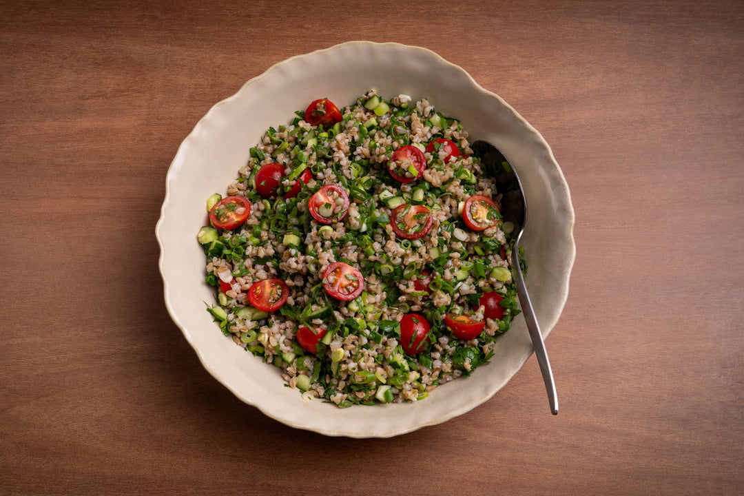 Andy Cooks - Barley Salad with Lemon Tomatoes and Spring Onion