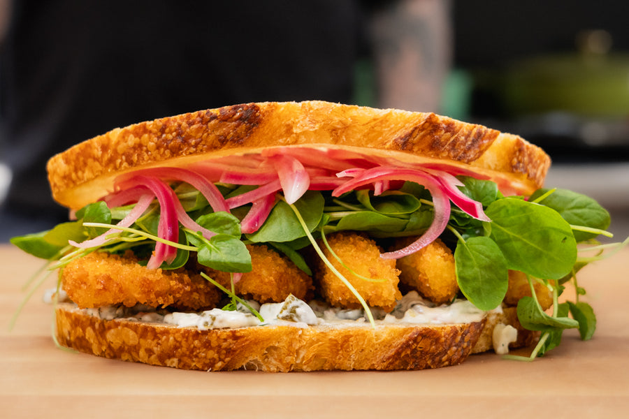 Fischstäbchen-Sandwich