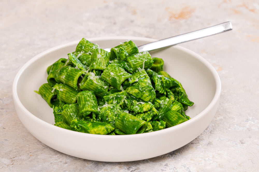 Schnelle Hähnchen-Spinat-Pasta