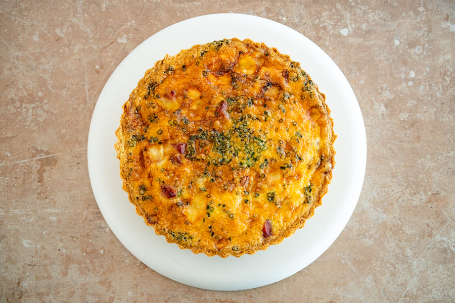 Quiche de jamón y queso