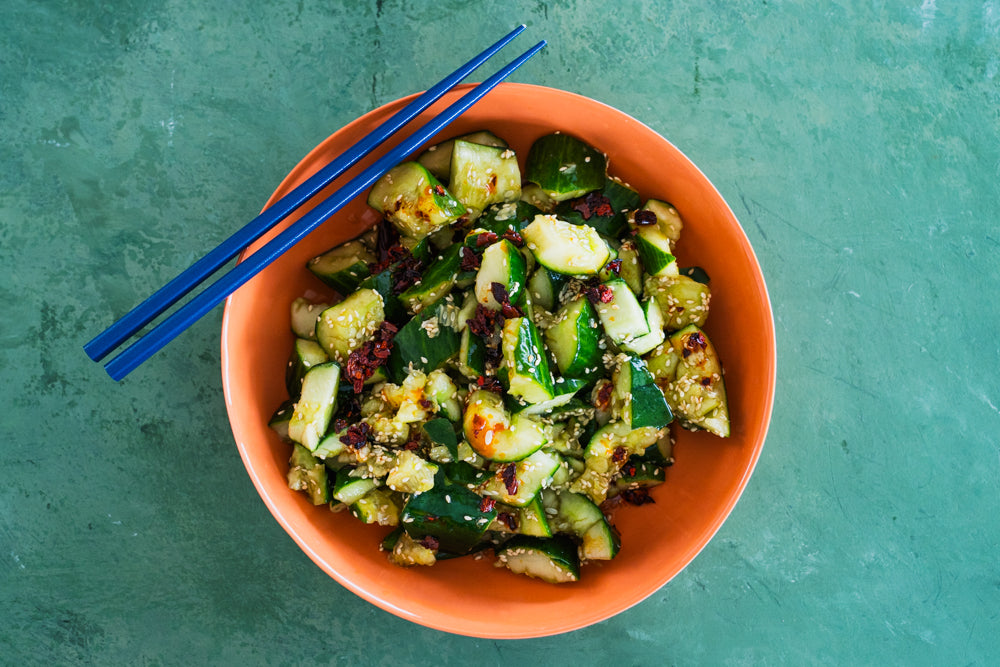 Smacked cucumber salad