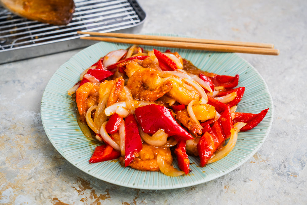 Garlic chilli prawns