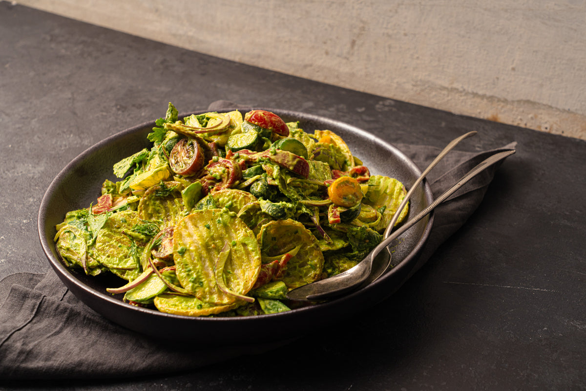 Chips and salad