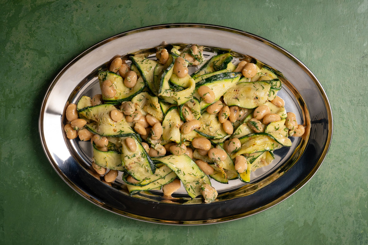 Ensalada de calabacín y alubias blancas