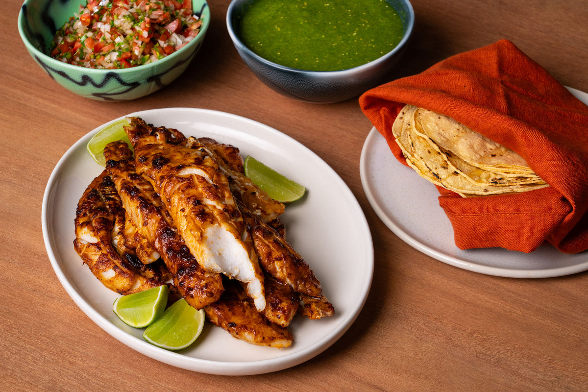 Tacos de pescado zarandeado